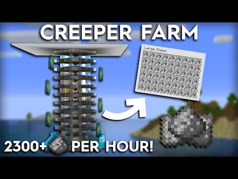 Most Popular Creeper Farm — Java 1.16-1.21 (40,000+ Gunpowder/Hour)